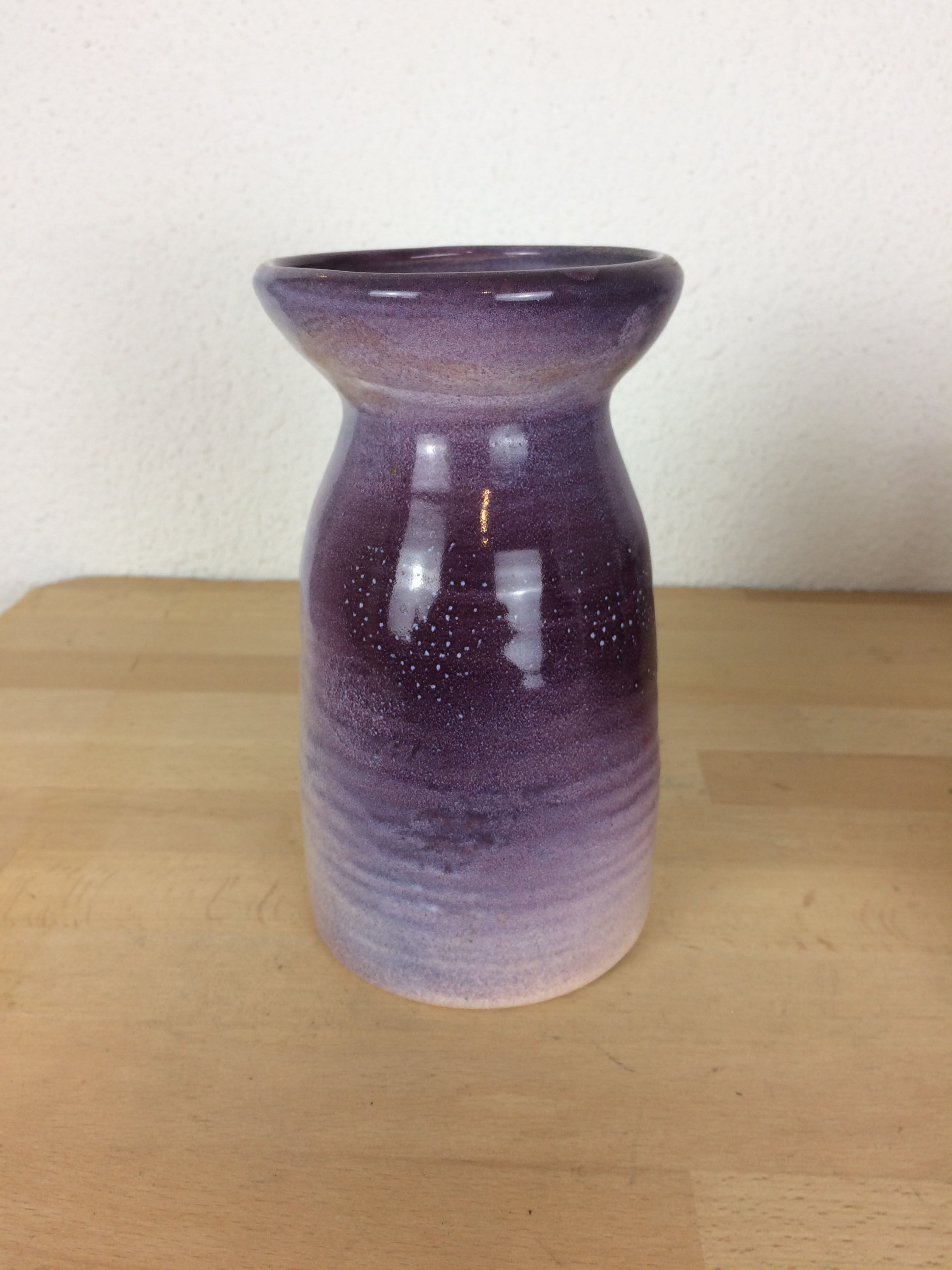 Vase Caves Dieulefit in purple ceramic