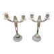 WMF Antique Art Nouveau Candlestick Pair Jugendstil  Germany