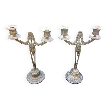 Paire Jugendstil Allemagne WMF Antique Art Nouveau Chandelier