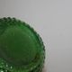 Vintage green glass bottle vase with geometric relief – H 33 cm