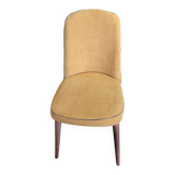 Scandinavian mustard corduroy chair