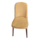 Chaise scandinave en velours côtelé moutarde