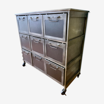 Industrial chest of drawers 9 drawers