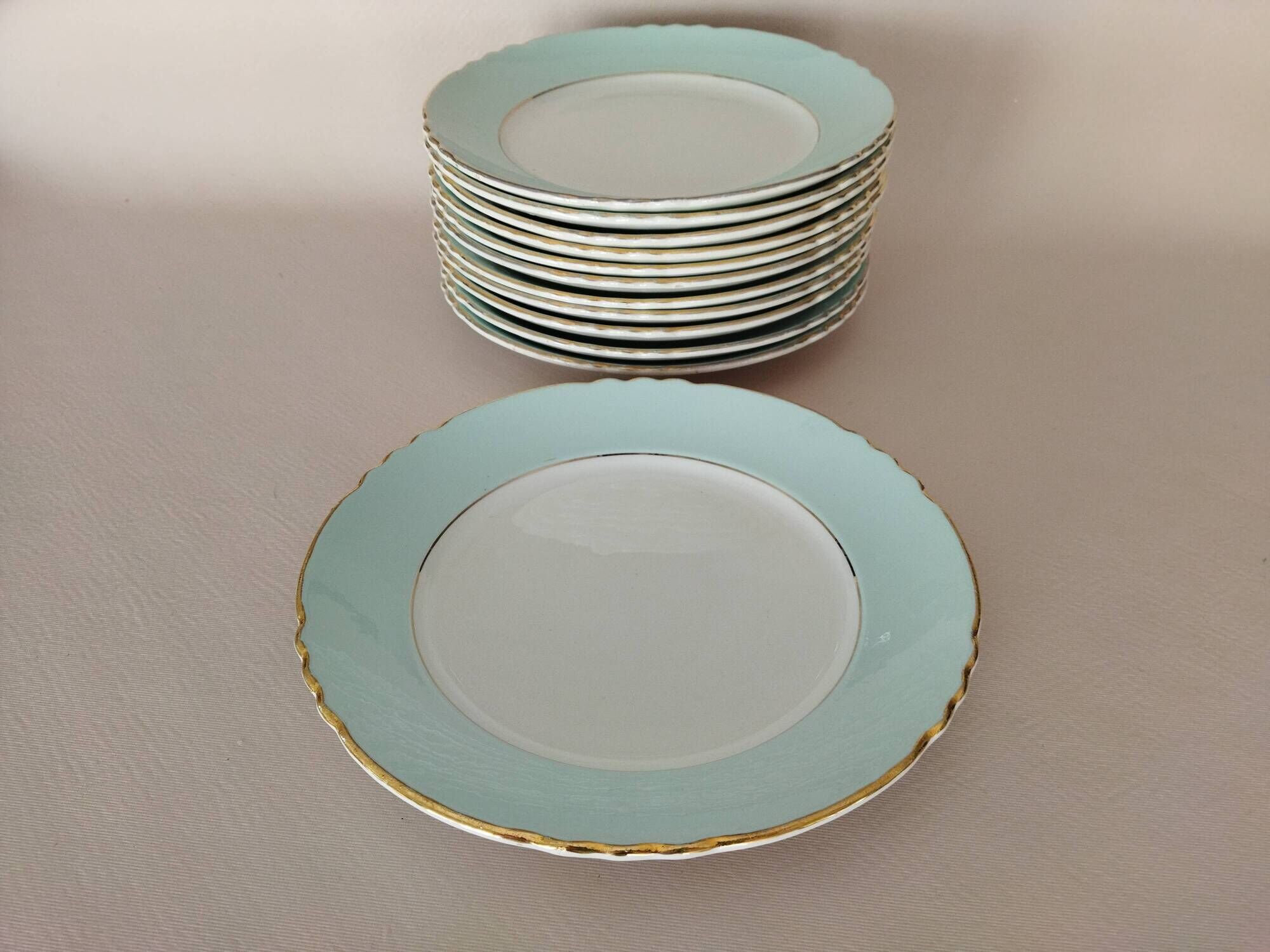 Set of 12 flat plates Orchies Nord "Callisto"