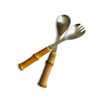 Bamboo salad cutlery