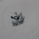 Round hollow dish, Iron earth, Saint Amand, milkmaid model, goat decoration