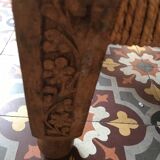 Stool in wood and rope ethnic style