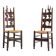 2 sculptural brutalist high-back chairs