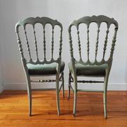 Paire de chaises Napoléon III patinées