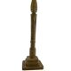 Pied de lampe balustre en bois patine