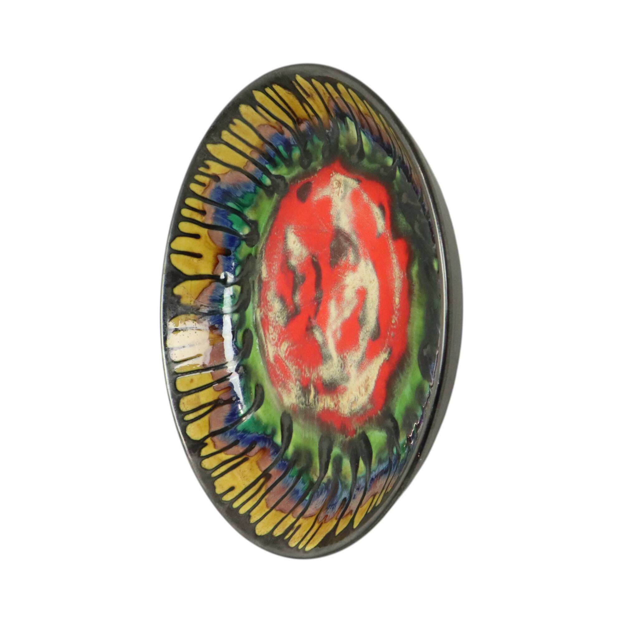 Fruit bowl XL Art Ceramics Wall decoration Drip glaze