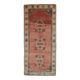 Vintage Turkish Oushak handmade pink cotton wool runner rug 163x370