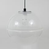 Harvey Guzzini Suspension Boule Op-Art Striped Postmodern by Meblo, 1970s