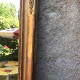 Golden mirror with gold leaf 79 x 53 cm