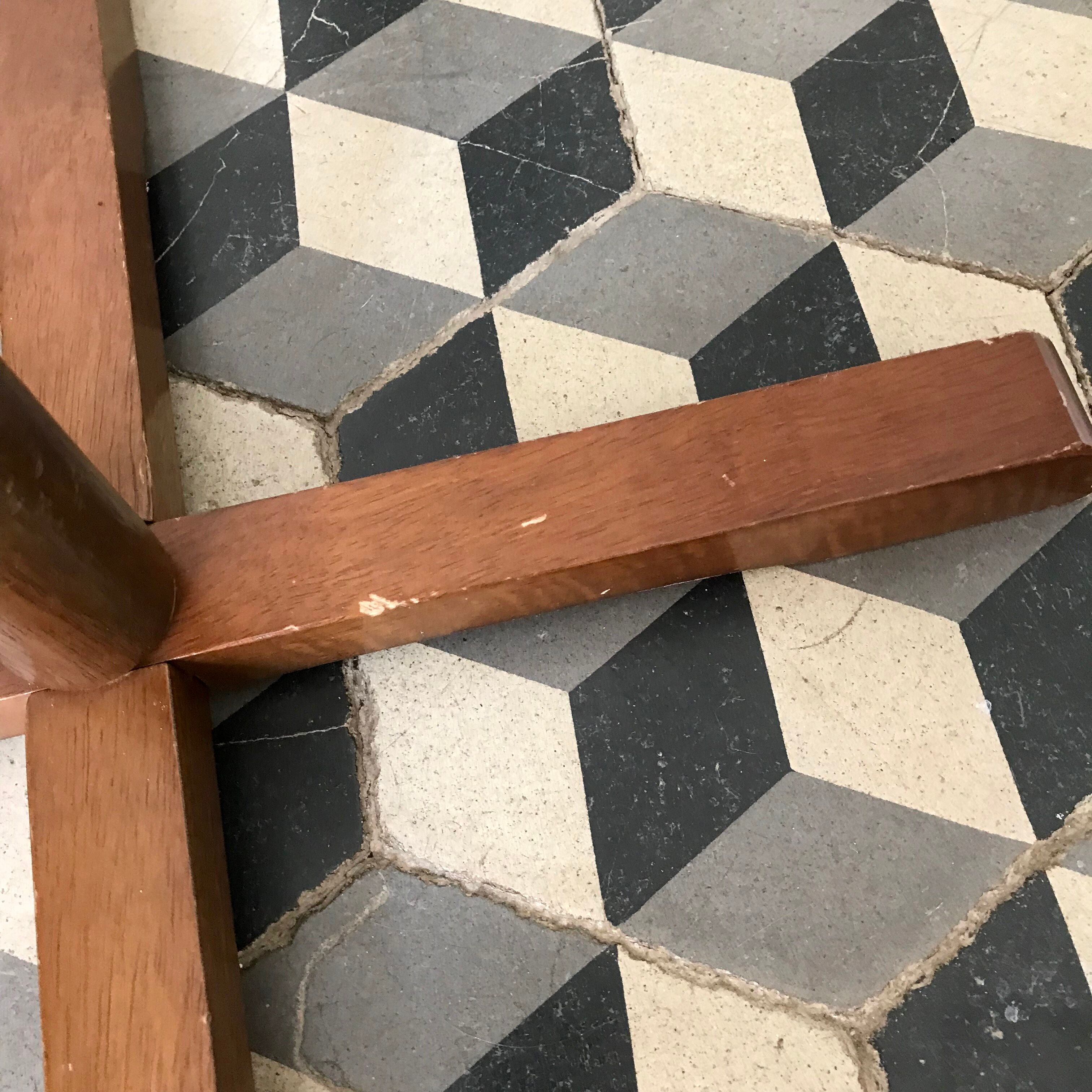 Wooden coat rack on foot