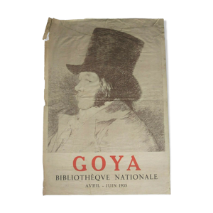 Affiche ancienne goya bibliotheque