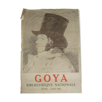 Affiche ancienne goya bibliotheque nationale avril juin 1935