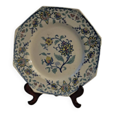 Longchamp octagonal plate, Bagdad model. Late 19th, early 20th century.