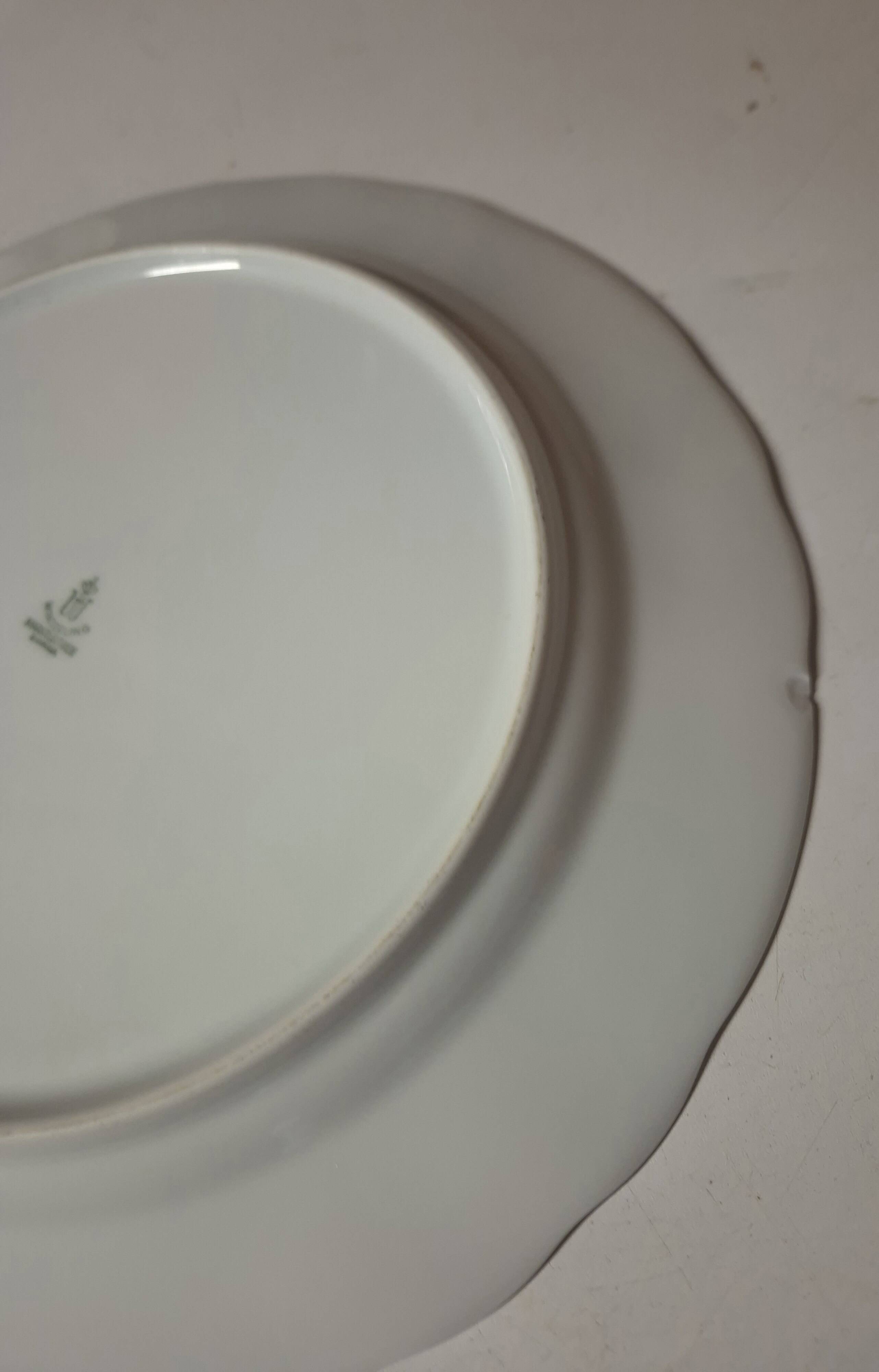 Fine porcelain dinner plate with blue flower, Winterling, Markletheuthen Bavaria