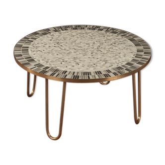 Table basse en mosaïque des années 1950