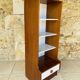 Vintage teak storage unit with shelves and drawer circa 1970s