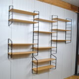 1970s modular wall-mounted bookcase shelf