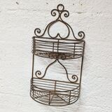 Wrought iron wall shelf