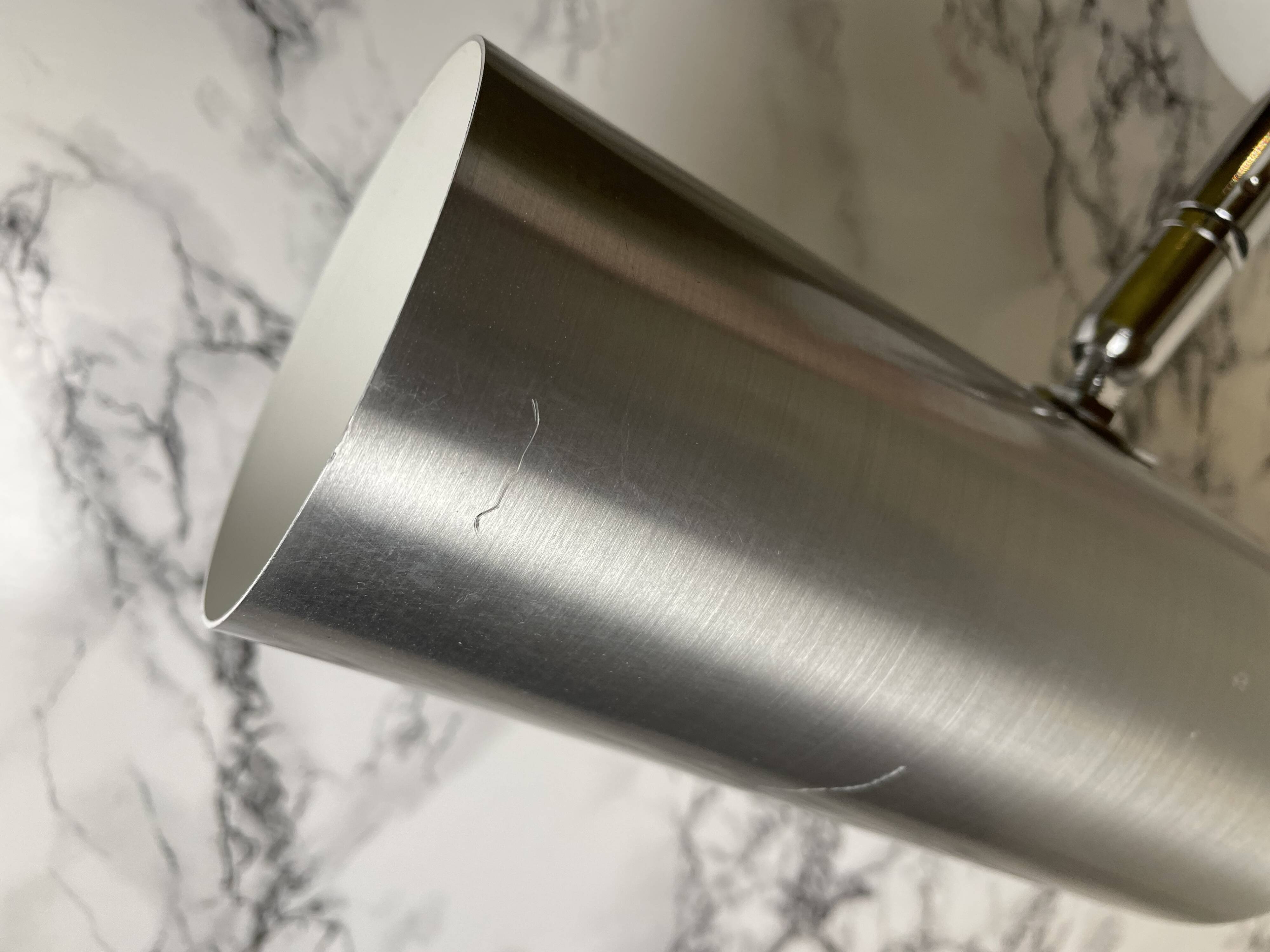 Dutch Raak brushed aluminum wall light