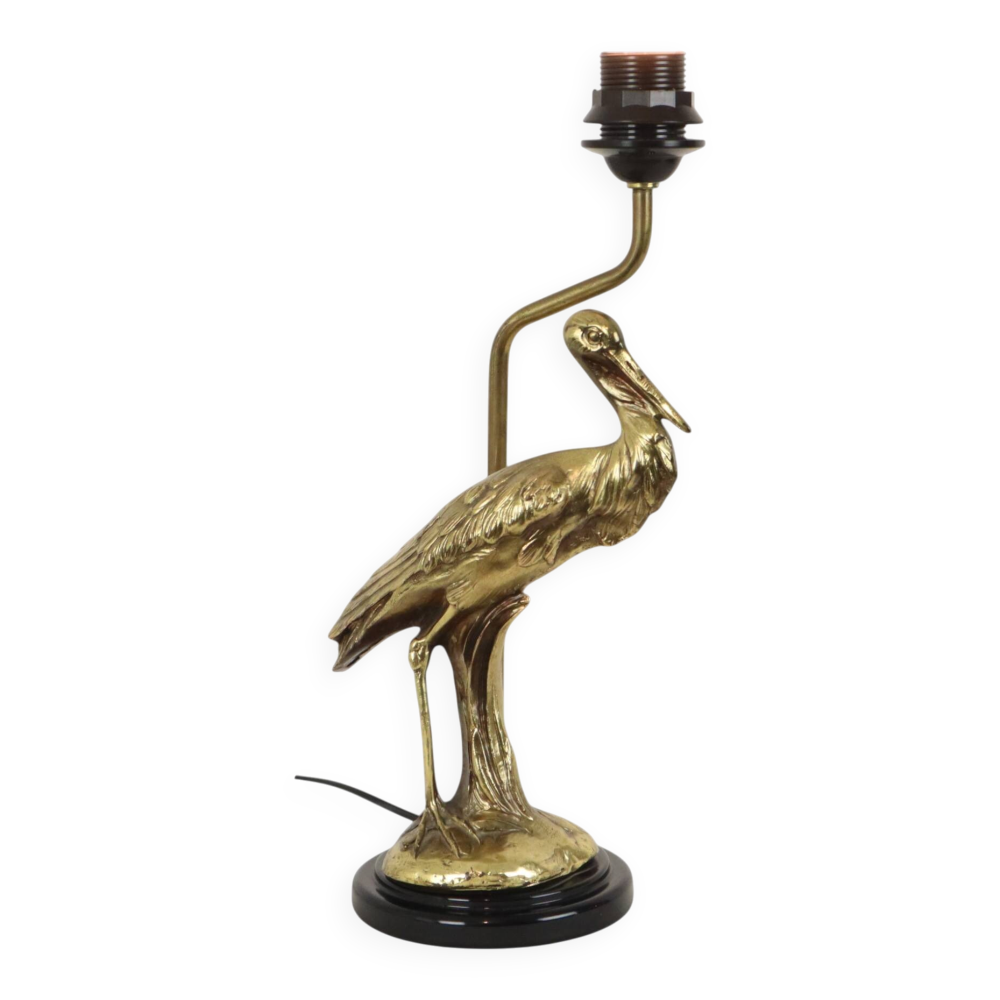 Vintage Gold Stork Lamp Hollywood Regency 40cm