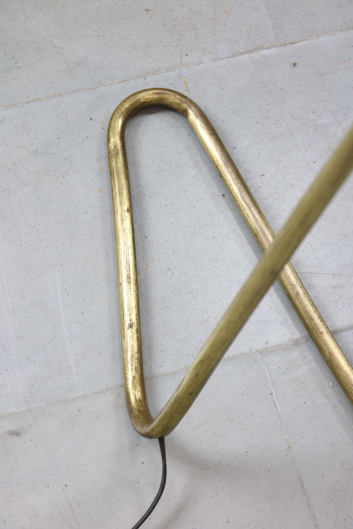 Mid-century brass floor lamp