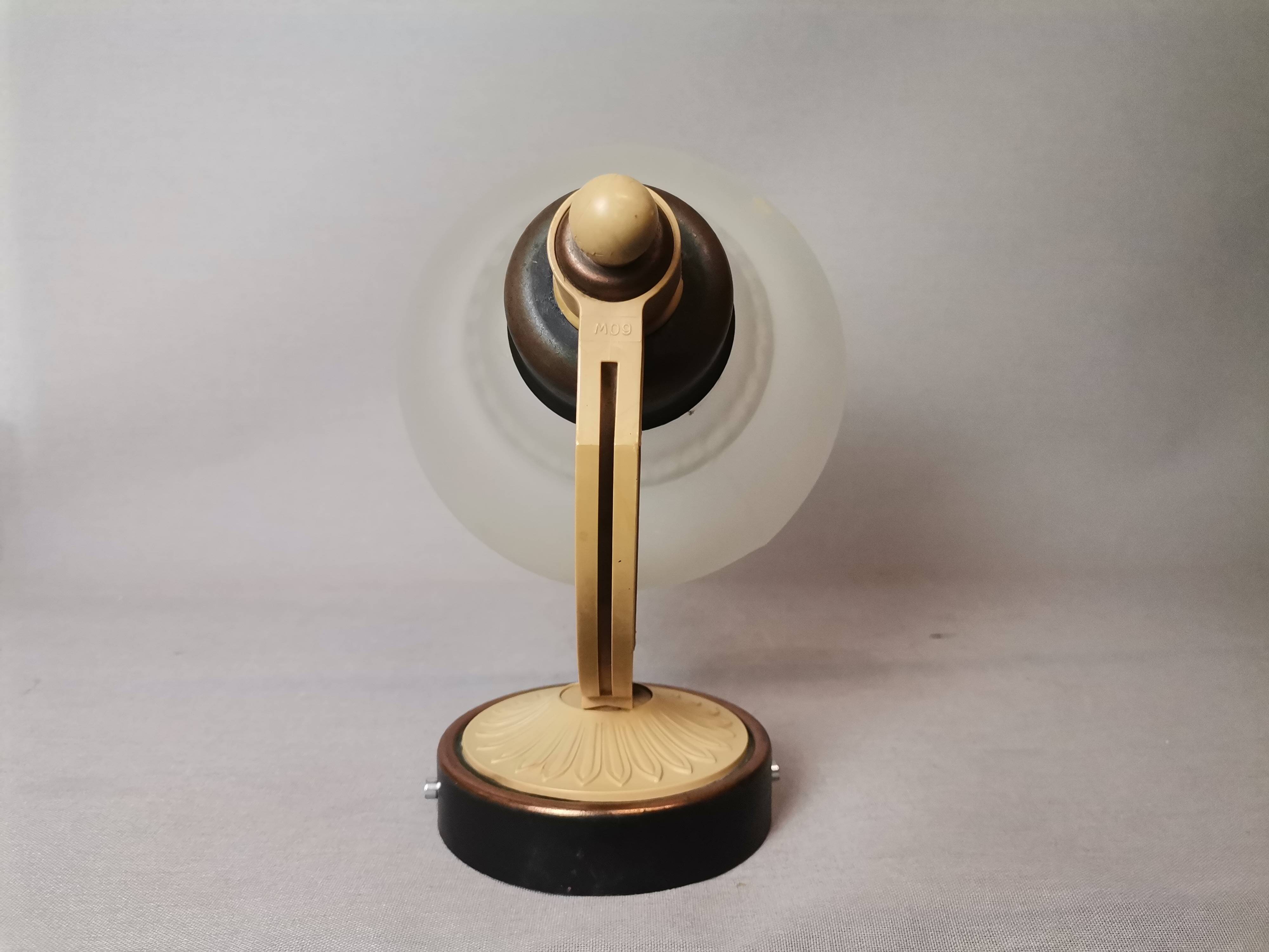 Eastern European mid century hand-blown glass wall sconce lamp 1970s