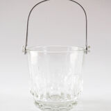 Crystal ice bucket, fluted décor