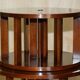 Regency-style rotating library in hardwood, 148 cm