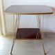 Formica and metal side table 70s