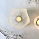 Pair of "Lotus" frosted glass candle holders – Leonardo