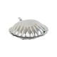 Shell Butter Bowl Caviar Holder Chrome Blue Glass Vintage