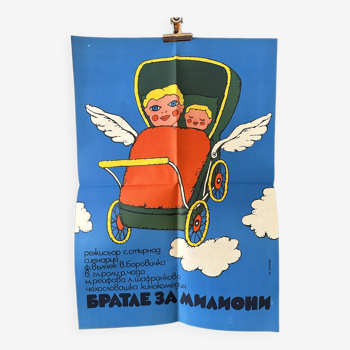 Affiche de film tchécoslovaque vintage Original affiche de cinéma des années 1980 FRAIS DE PORT GRATUITS