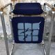 Paire de fauteuils vintage chrome et microfibre bleue circa 70