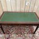 Flat desk – Louis XVI style – Mahogany, green leather, bronze