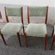 Lot de 6 chaises scandinaves teck et tissu