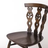 Vintage Ercol Chair Model 375 – England 1960s – Elm Wood – Original Label