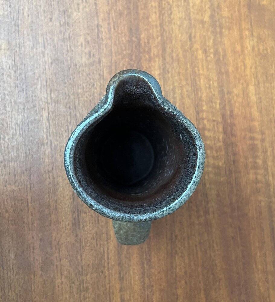 Brutalist Carafe Vase West German in Fat Lava Ceramic from the 1960s by Jopeko