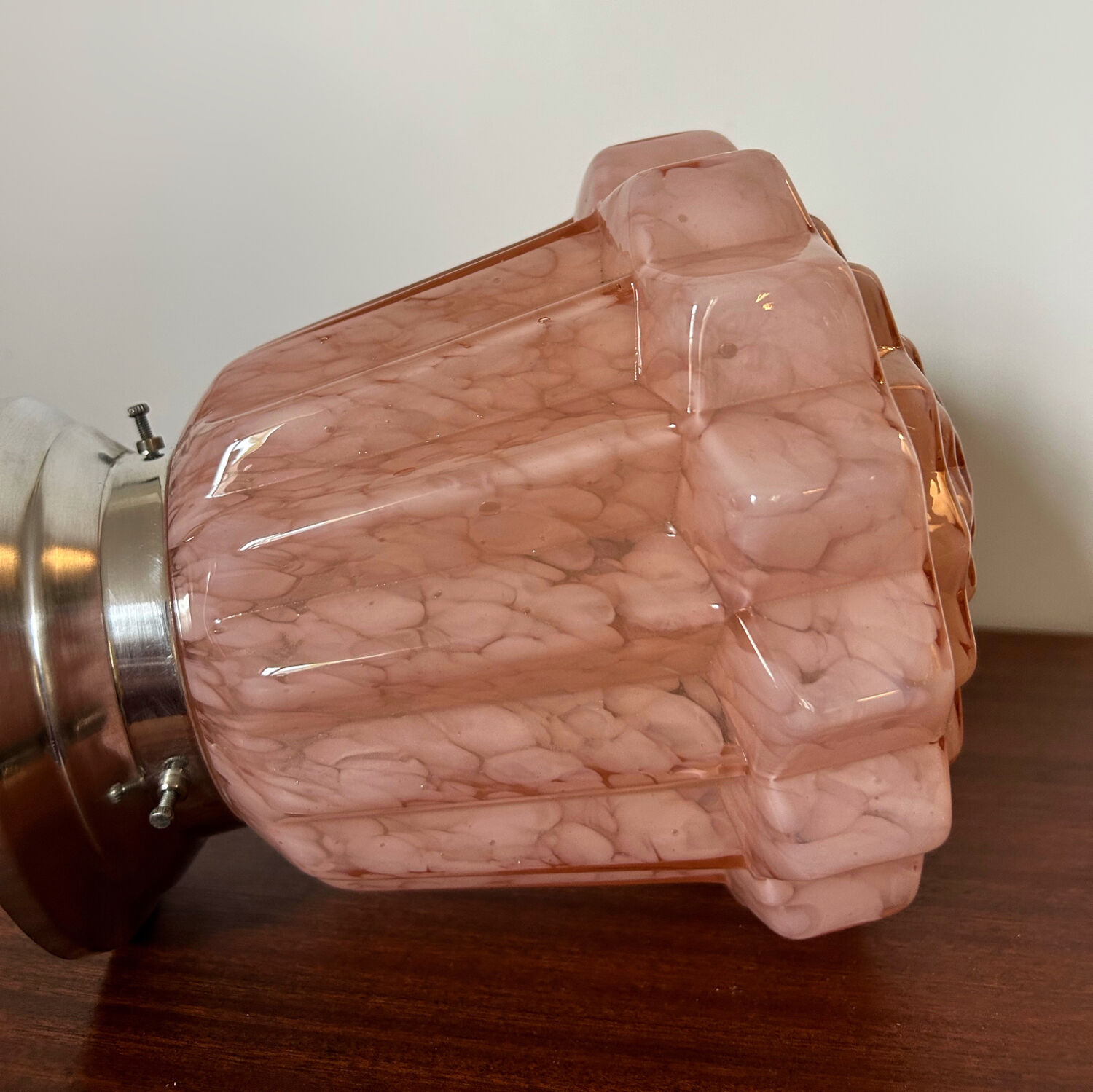 Art Deco glass globe lamp from Clichy