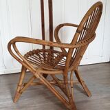 Pair of rattan armchairs