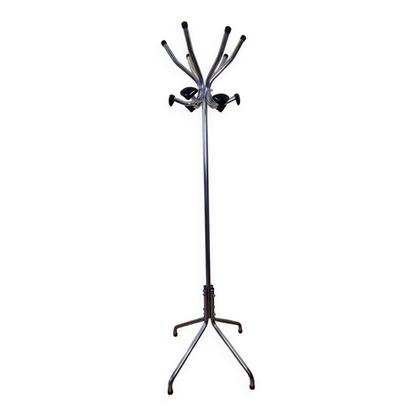 Portemanteau vintage en métal chromé, années 70