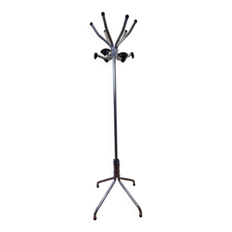 Vintage chrome metal coat rack, 1970s