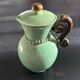 Art Deco Celadon Beaded Teapot