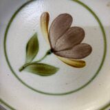 Set of 6 Gien fleurette stoneware plates