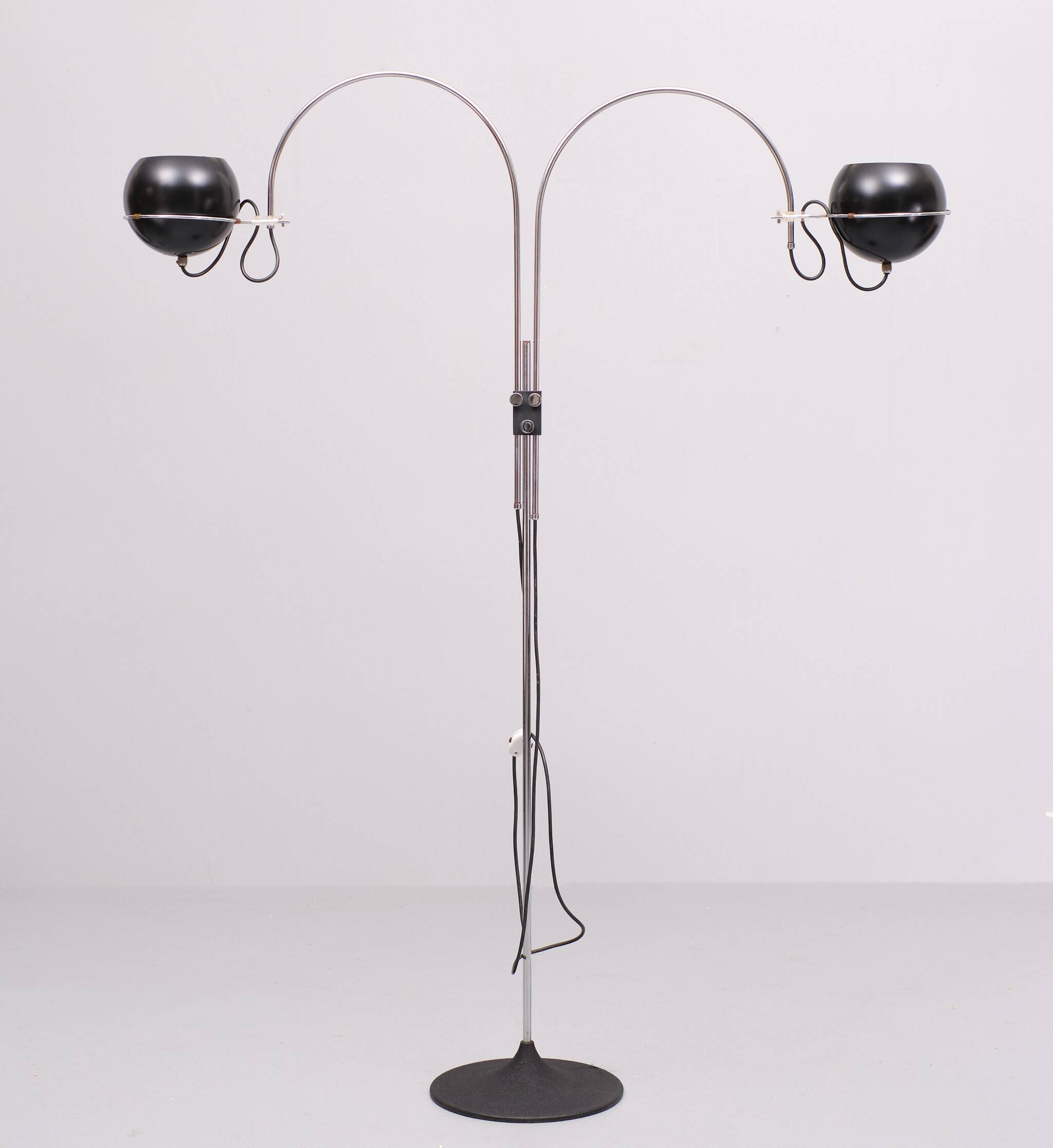 Vintage Space Age Gepo Double Arc Eyeball Floor Lamp