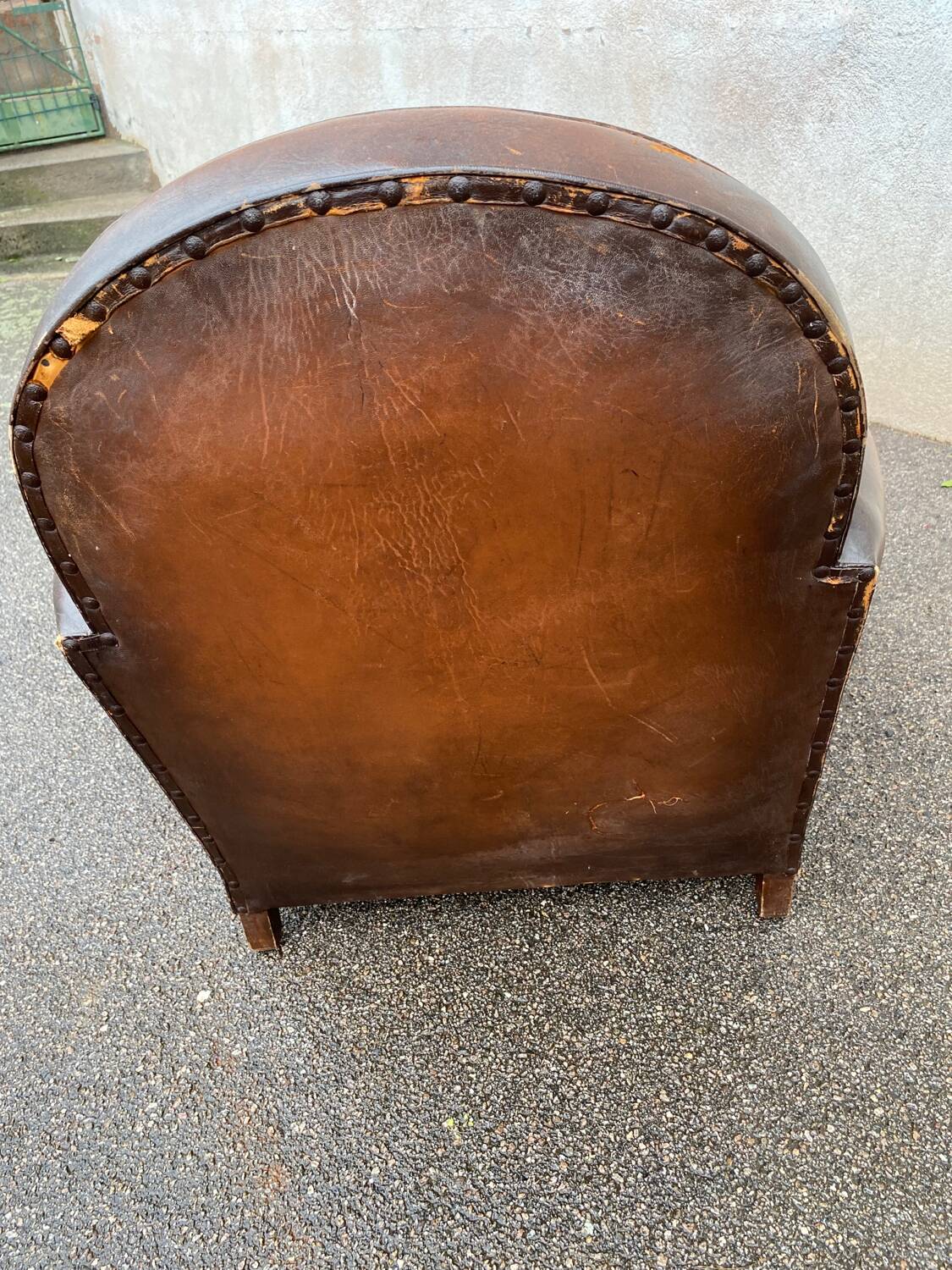 Leather club chair